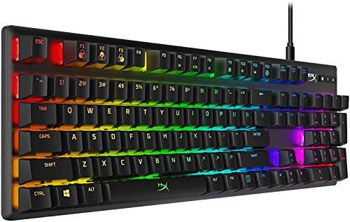 HyperX Alloy Origins – RGB Mechanische Gaming Tastatur, HyperX Aqua, (QWERTY – US Layout)