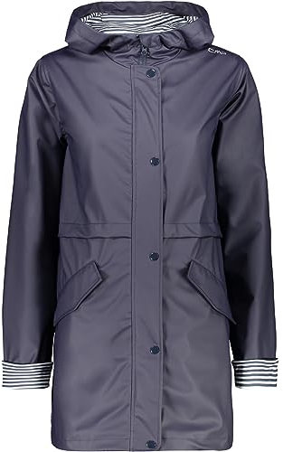 CMP - Veste femme à capuche fixe, Noir Bleu, S