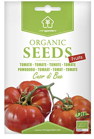 Zertifizierte Bio-Ochsenherztomate-Samen von Minigarden – 100% natürlich, GVO-frei, bereit zur Aussaat – 125-150 Samen, reproduzierbar