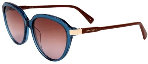 Longchamp Lo640s Acetate Sonnenbrille Blue/Brown Pliage, Mehrfarbig, Einheitsgröße