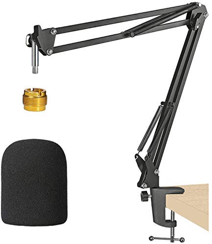 AT2035 Mikrofonständer mit Pop-Filter – Mikrofonarm mit Schaumstoff-Windschutzscheibenabdeckung, kompatibel mit Audio-Technica AT2035 Kondensatormikrofon von YOUSHARES