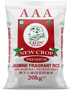 Lion Head AAA Premium Jasmine Fragrant Rice 20kg