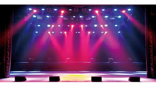 Leyiyi 6 x 3 m BühnenstrahlerHintergrund Konzert Live Plattform Banner düstere Nacht Landschaft Hintergrund Superstar Drama Play Musik Show Kinder Geburtstag Erwachsene Vlogger Portrait Studio Prop