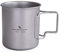 Boundless Voyage 420ml Titanium Camping Cup Pot Foldable Handle Ultralight Titanium Cup Coffee Mug Camping Cookware for Outdoor Backpacking d-ti3024d