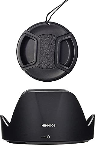 Paraluce HB-N106 e copriobiettivo da 55 mm compatibile con obiettivi Nikon D5600 D3500 D3400 AF-P DX 18-55mm f/3.5-5.6G VR (confezione da 1+1)