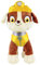 P:os 76965 PAW Patrol - Kuschel-Tier Hund Rubble, Helfer auf vier Pfoten, ca. 27,5 cm groß, süßes Plüsch-Tier zum Spielen und Kuscheln, ideal als Geschenk für Jungen und Mädchen
