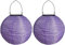 Youning Solar Lampions Außen Wetterfest, LED Solar Lampion Garten Laterne, Papier Laterne Lampenschirm Lampion Runde Laterne Papierlampions zum Dekorieren 20cm (2pcs Lila)