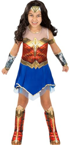 Funidelia | Déguisement Wonder Woman 1984 pour fille Super héros, DC Comics - Déguisement pour Enfant, accessoires pour Halloween, carnaval et fêtes - Taille 10-12 ans - Rouge