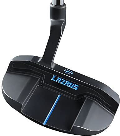 LAZRUS Premium Black Golf Putter - Right and Left Handed Golf Club Mallet Putter (Right)