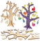 Baker Ross FC688 Vogel Baum Holzbastel Set - 2er Pack, Holz Basteln für Kinder zum Malen, Dekorieren und Verschenken, Goldene, Mittel