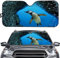 Hixingo Auto Frontscheibe, 3D Funny Tier Ozean Motiv Sonnenschutz für Windschutzscheibe, Frontscheibenabdeckung, Faltbares Design Auto Sonnenschutz, UV-Schutz, für meisten Autos (Pinguin)