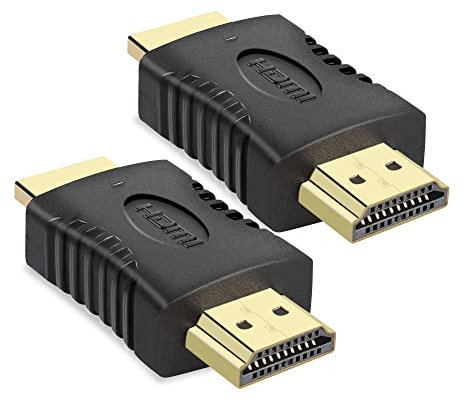 YAODHAOD HDMI Kupplung 2 Stück,HDMI Verlängerung zur HDR ARC 3D 4K 2160p Full HD 1080p Beamer LCD LED Plasma Monitor TV (Stecker an Stecker)