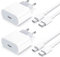 Caricatore iPhone 20W - Certificato Apple MFi - 2 Pack Caricabatterie Rapido USB C e Cavo iPhone USB C Lightning 2M Alimentatore a Ricarica Rapida PD 3.0 per iPhone 14 13 12 SE 11 XR XS X 8 Plus iPad
