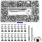 80 Sets Metall Druckkn?pfe 15mm Druckknopf Set, Druckkn?pfe ohne N?hen mit 3 Werkzeuge, Silber Snap Button Druckknopf f¨¹r Kleidung Jeans Leder Handtasche DIY Handwerk