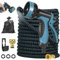 Expandable Garden Hose 50FT, Flexible Garden Hose Pipe with 10 Function Spray Gun, 3 Times Expanding Watering Hose Pipe with 3/4 1/2 Brass Fitting Quick Connector for Garden Watering Cleaning