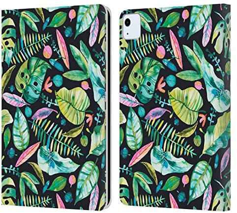 Head Case Designs Licenciado Oficialmente Ninola Hojas Tropicales Jardín Carcasa de Cuero Tipo Libro Compatible con Apple iPad Air 2020/2022