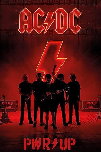 AC/DC Poster Vintage Rock Band Power Up Heavy Metal Foto Wandkunst Bild A4