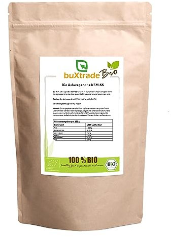 BIO Ashwagandha KSM-66 | Pulver | Buxtrade | KSM-66 | Ashwagandha | versch. Mengen (500 g)
