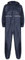 Jugaoge Unisex Motorrad Regenanzug für Damen und Herren Outdoor Einteiler Wasserdichter Overall Jumpsuit mit reflektierenden Streifen Arbeitsoveralls Dunkelblau 4XL