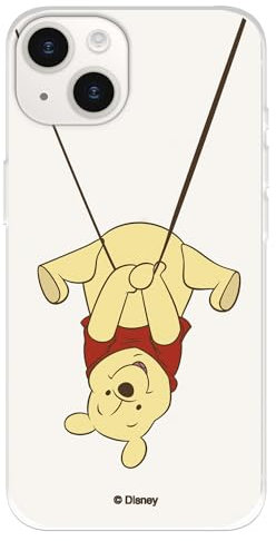 Schutzhülle kompatibel mit iPhone 15, offizielle Disney Winnie Schaukel zum Schutz Ihres Handys. Flexible transparente Silikonhülle mit offizieller Lizenz von Winnie Puuh