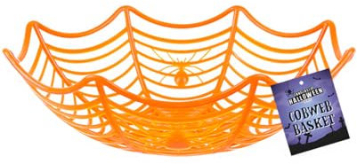 Horror-Shop Cobweb Party Bowl Orange 25cm