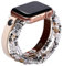 JewelryWe Bracciale da donna con perle di ricambio, compatibile con Apple Watch 38 mm, 40 mm, 41 mm, 42 mm, 44 mm, 45 mm, per Apple Watch SE/iWatch Series 7/6/5/4/3/2/1, con perle sferiche, Pelle