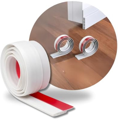 Perfect Cover Arrêt de tirage de Porte - 100cm x 5cm - Isolant Thermique et Phonique - Bande de Silicone Anti-Bruit - Joint de Porte - Protection Contre Insectes, Froid, Chaleur – Transparent
