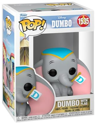 Funko Pop! Disney: Dumbo – Dumbo mit Flag- Vinyl-Sammelfigur - Geschenkidee - Offizielle Handelswaren - Spielzeug Für Kinder und Erwachsene - Movies Fans - Modellfigur Für Sammler und Display