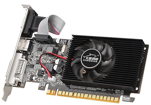 Lechnical Scheda Grafica GT210 Scheda Video di Memoria da 1 GB/DDR3/64bit Scheda Grafica del Computer Supporto Porte HD + VGA + DVI-D per l'intrattenimento in Ufficio