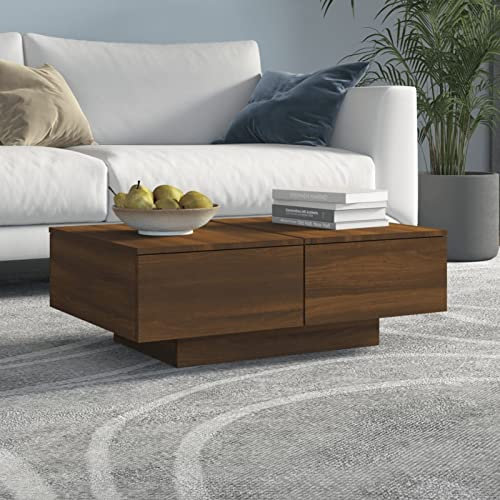 Rantry Couchtisch Eiche Braun 90 x 60 x 31 cm Mehrschichtholz Möbel, Couchtisch, Couchtisch, Couchtisch, Couchtisch, Couchtisch, Wohnzimmer Büro Schlafzimmer