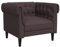 QJBSAVVA Campingsofa Big Sofa Schlafsofa Outdoor Sofa - Chesterfield-Sessel Dunkelbraun Stoff für Ausstellungshalle Ruheraum Wohnzimmer Büro