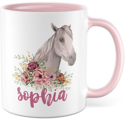 Tasse personnalisable - Cadeau de cheval - Idée cadeau - Pour fille de cheval, cavalière, amateur de cheval, nom de cheval, porte-cheval, tasse à café