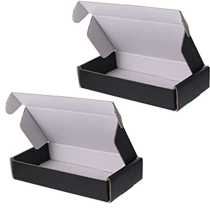 KICHOUSE Wellpappe Versandbox 16x8x3cm 15 Stück Mehrzweck Versandkarton Recycelbar Stoßfest Faltbar Für Lagerung Und Transport