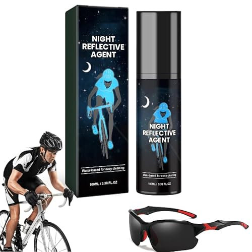 Zytuuob Vernice spray riflettente fosforescente,100ml vernice spray riflettente a lunga durata, visibilità notturna, per decorazioni natalizie, vestiti, biciclette, skateboard, tessuti. (1PCS,Blue)