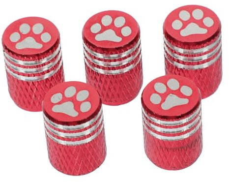 GETAJGHSD 5 Stücke Reifen Ventil Kappen Auto Ventil Kappen Dekorative Stem Metall Ventil Stem Caps