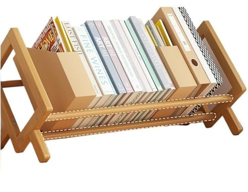 CD-Regal aus Massivholz für CD-Arbeitsplatte, Schreibtisch und Comic-Bücherregal, 33 cm Schallplatten-Aufbewahrungshalter