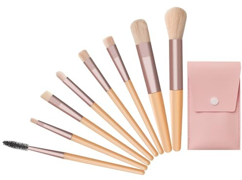 Cozy Inviting Pinceaux Maquillages,8PCS Kit Pinceaux Maquillages Professionnel,Pour Fond De Teint Blush L'anti-Cernes Fard à Paupières Poudre Libre,Pour Un Maquillage Flawless,(Beige)