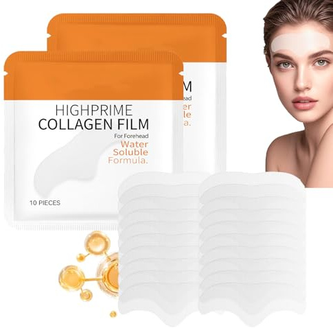 Zornesfalte Pflaster, 20 Stück Anti Falten Pflaster, Wasserlösliches Kollagenpflaster für Stirnfalten Glätten, Falten Tape Gesicht Straffung, Falten Pflaster Gesicht Feuchtigkeit & Anti-aging