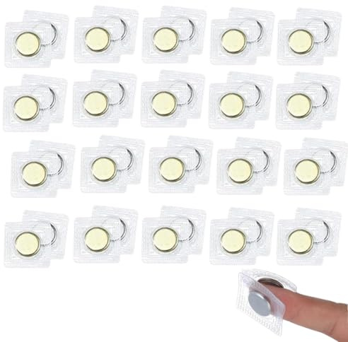 BOBOZHONG 20 Paar Magnetknöpfe zum Nähen,Magnete zum Einnähen Unsichtbare PVC Magnetverschlüsse für Handtaschen, Kleidung Lederhandwerk & DIY (1.5cm/0.59inch)
