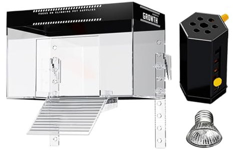 Plateforme de Baignade pour Tortues | Zone de Baignade Couverte pour Tortues Domestiques Suspendue sur Aquarium | Habitat Terrestre Reptile avec Toit d'Observation pour Repos et Animale