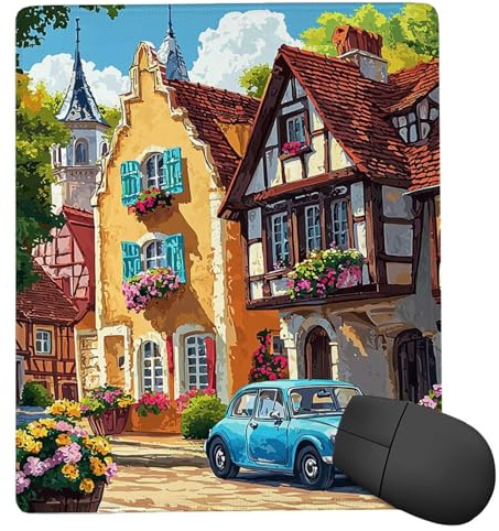 Tapis de Souris Gaming Cabine de Voiture Petit Tapis Souris 300 x 250 mm, Petit Mouse Pad sous Main avec Base en Caoutchouc Antidérapante, Accessoire Bureau, pour Gamer, Bureau rf-827
