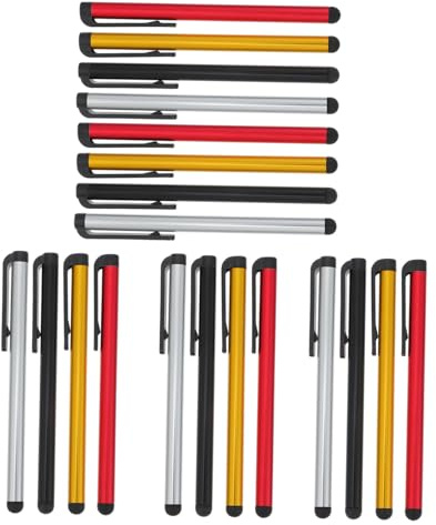 Toddmomy 20 Pcs Capacitive Stylus Pen for Phones Tablets Touchscreen Devices High Sensitivity Fine Touch for Accurate Navigation Black Red Colors