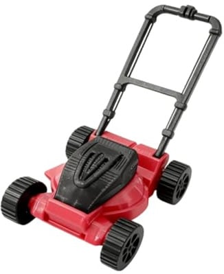 KiBcsLic Puppenhaus Deko Modell, DIY Bastelidee, Leichte Mini Rasenmäher Figur, Ornament für Partys, Zuhause, Jungen, Tischdekoration, Rot