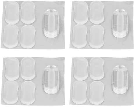 Toilet Lid Bumper Transparent Silicone Toilet Seat Bumpers Pad Quiet Cushioning Design Easy Install for Homes Hotels 20PCS
