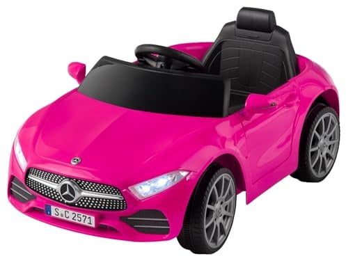 LEADZM Kinder Elektroauto 12V mit 2.4G-Fernbedienung Rosa | Elektrofahrzeug 2-türig mit MP3, Hupe, LED-Leuchten