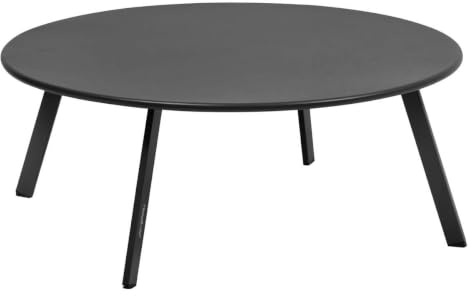 HESPERIDE - Table d'Appoint Saona Graphite, Acier Anti-Rouille, Résistant UV, D 90 x H 35 cm - pour Jardin, Terrasse, Balcon
