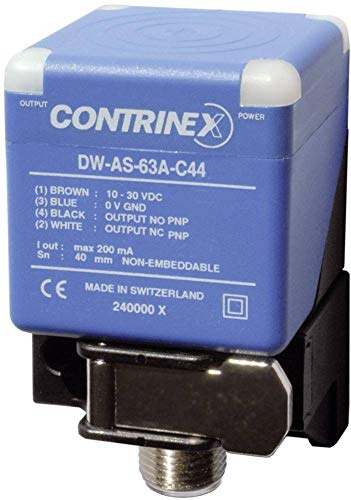 Contrinex Induktiver Näherungsschalter 40 x 40 mm Nicht bündig PNP DW-AS-63A-C44