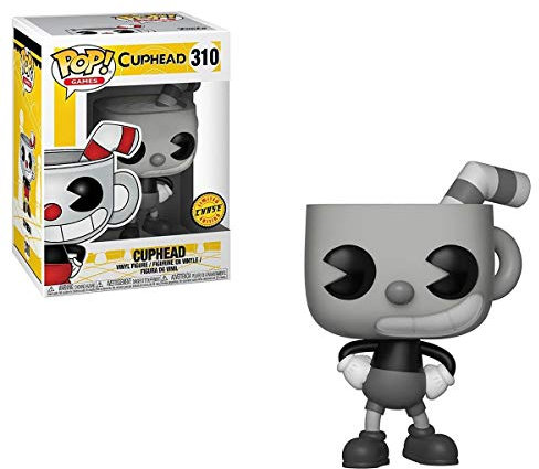 FunKo Pop Spiele: Cuphead Chase - Cuphead Schwarz und Weiß Vinyl Figur
