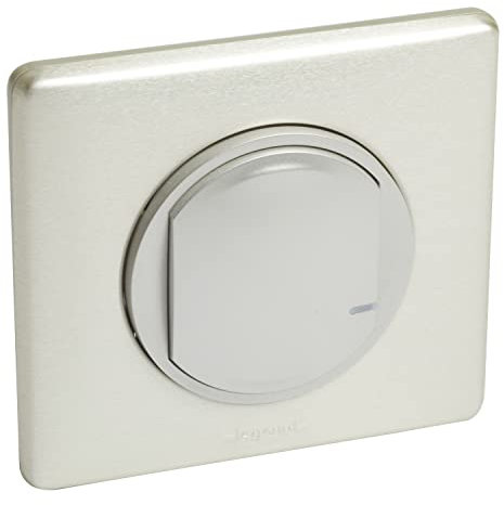 Legrand - Interrupteur sans fil supplémentaire pour installation connectée Céliane with Netatmo avec plaque Métal Titane