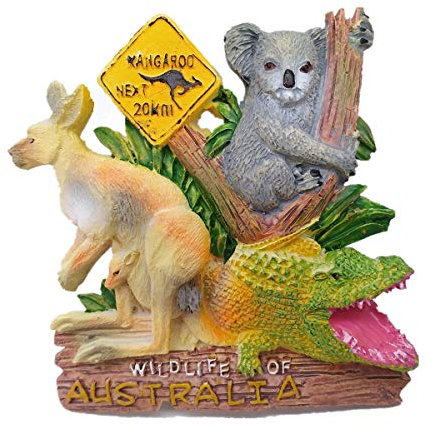 Kühlschrankmagnet mit australischem Tier, Känguru, Koala-Krokodil, Reise-Souvenir, Geschenk, Heim- und Küchendekoration, Magnet-Aufkleber, Australien-Kühlschrank-Magnet-Kollektion